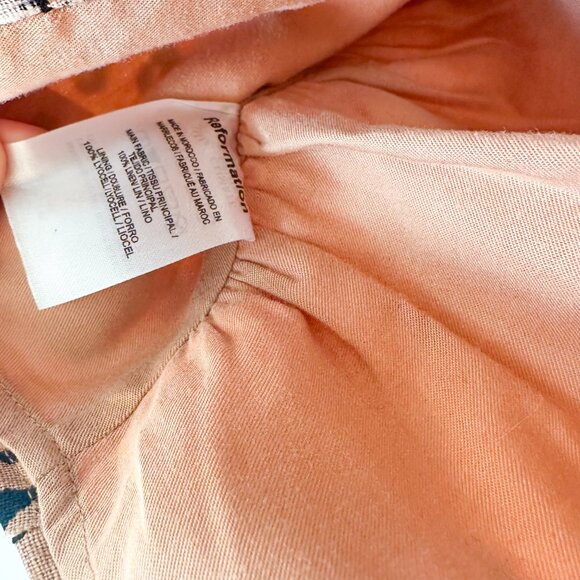 Reformation | 100% Linen Dillon Strapless Bandana Tube Top Minx Cheetah Print - Picture 7 of 7